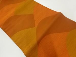 リサイクル　万葉製　波模様織出し全通袋帯